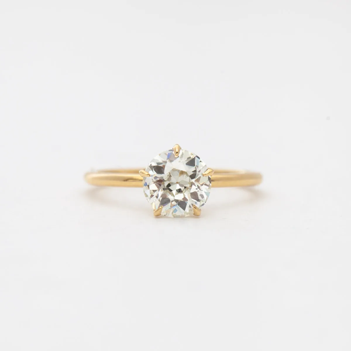 1.42 ct Old European Vault Five-Prong Solitaire