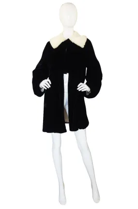 1920s Velvet and Ermine Flapper Coat or Jacket