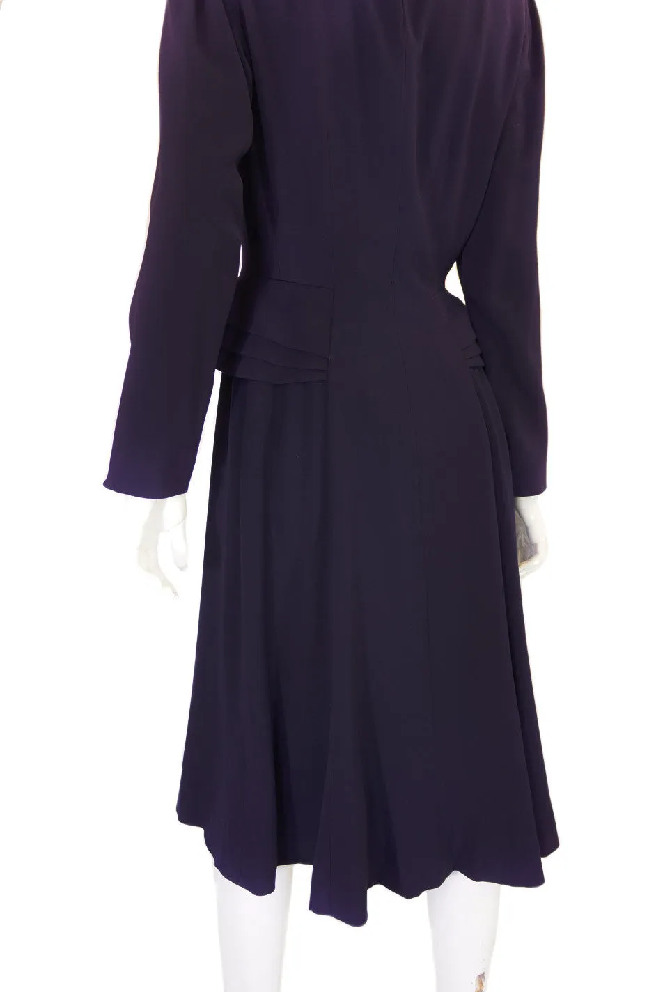 1940s Tailored Peplum Hip Swing Coat