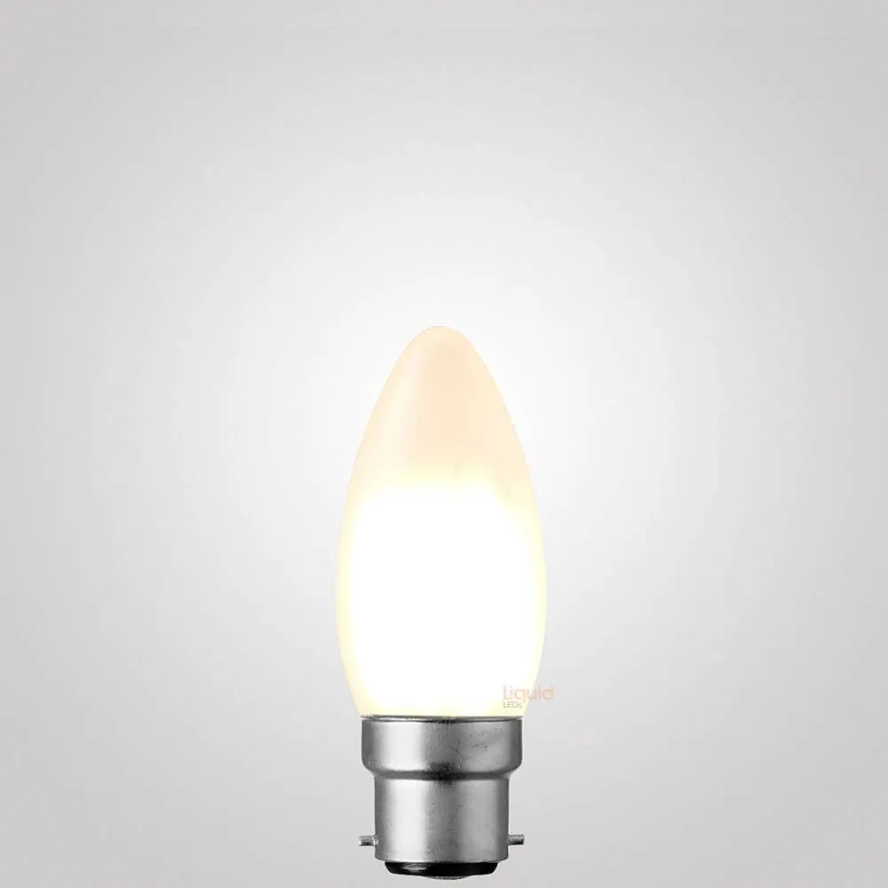 2W Candle LED Bulb B22 Frost in Warm White