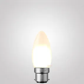 2W Candle LED Bulb B22 Frost in Warm White