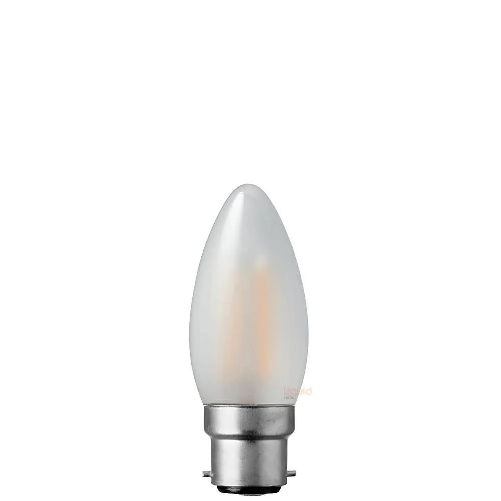 2W Candle LED Bulb B22 Frost in Warm White