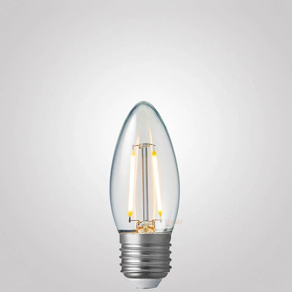 2W Candle LED Bulb E27 Clear in Warm White