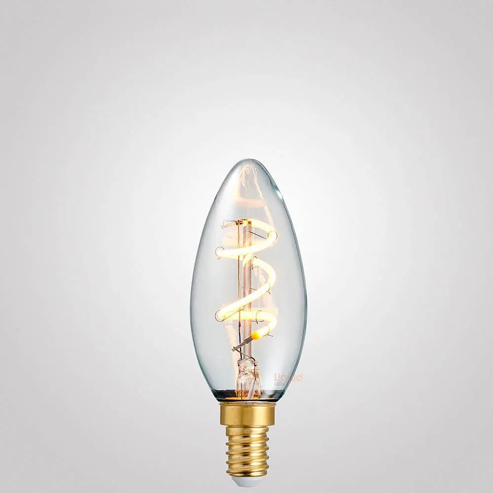 3W Candle Spiral LED Bulb E14 in Extra Warm