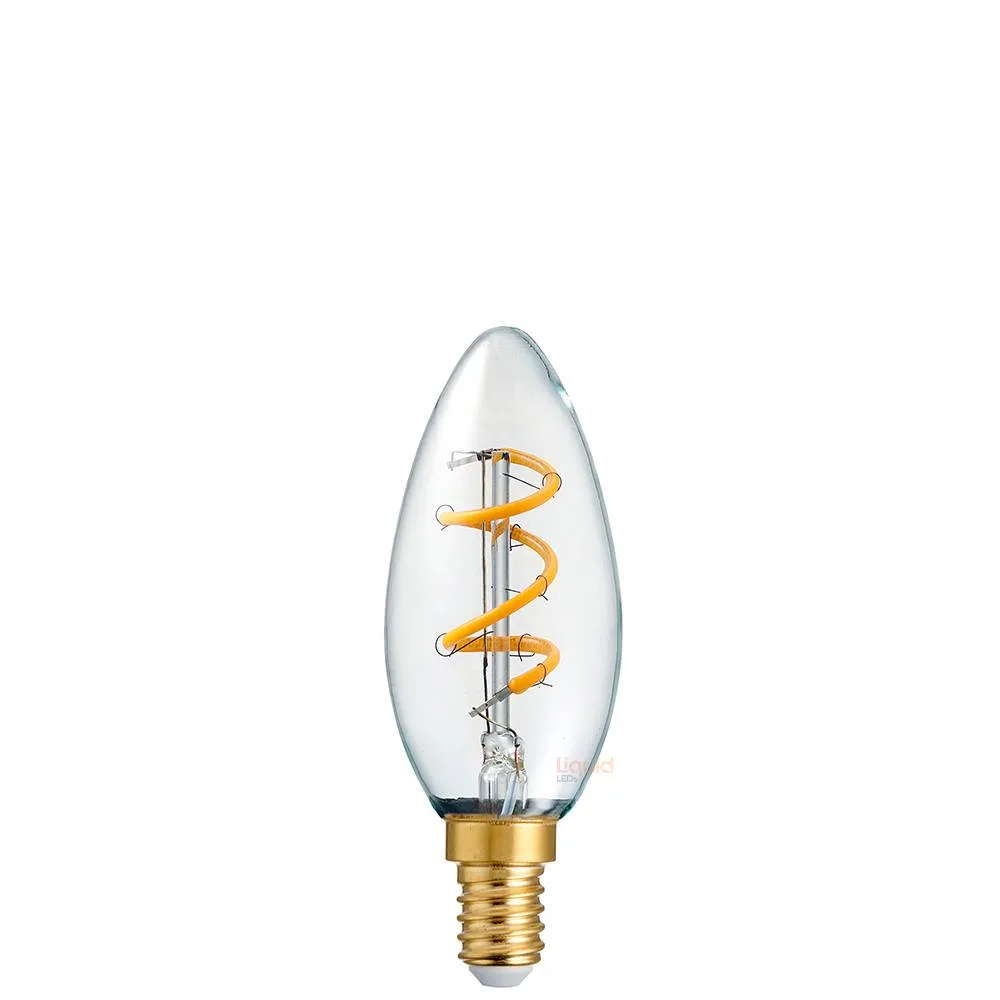 3W Candle Spiral LED Bulb E14 in Extra Warm