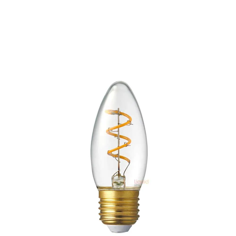 3W Candle Spiral LED Bulb E27 in Extra Warm