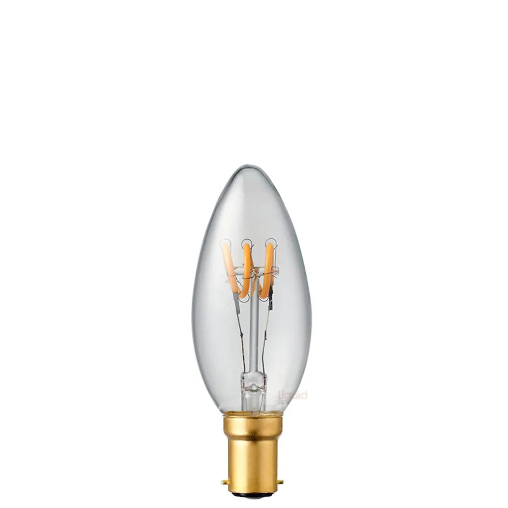 3W Candle Tre Loop LED Bulb B15 in Extra Warm