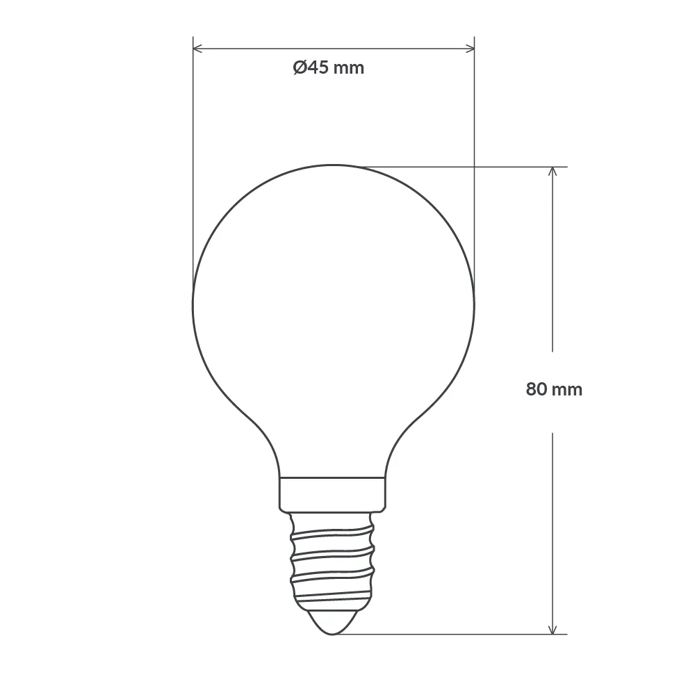 3W Fancy Round Tre Loop LED Bulb E14 in Extra Warm