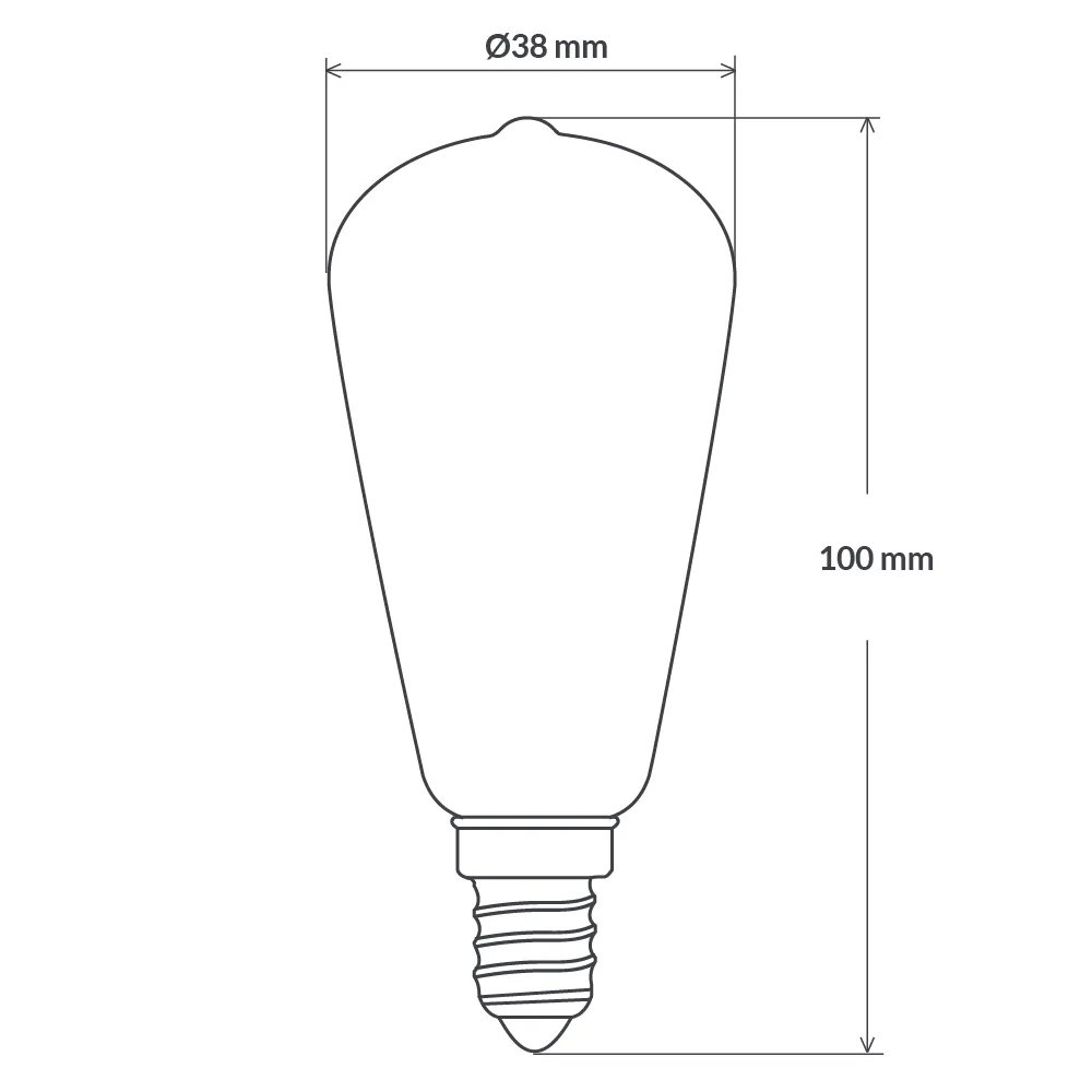 3W Mini Edison Spiral LED Bulb E14 in Extra Warm