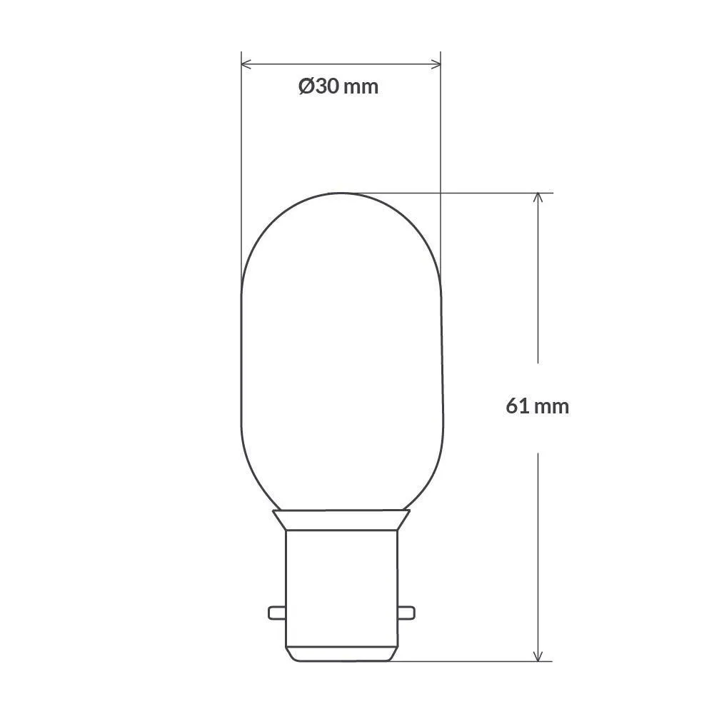 3W Pilot LED Bulb B22 in Warm White