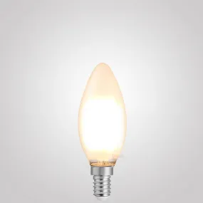 4W 12 Volt DC Candle LED Bulb E14 Frost in Warm White