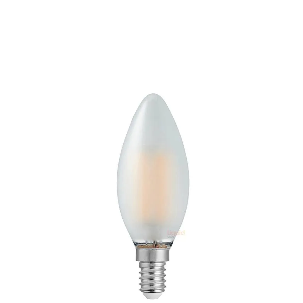 4W 12 Volt DC Candle LED Bulb E14 Frost in Warm White