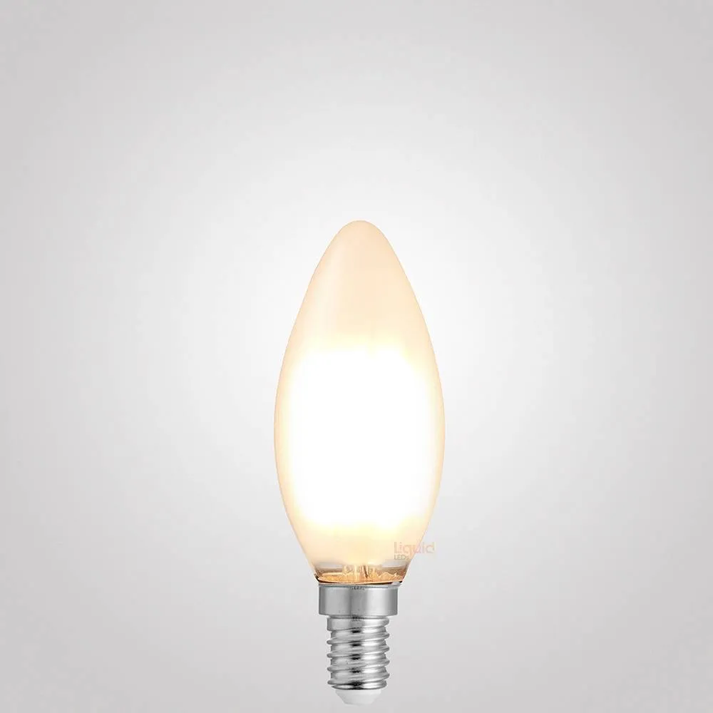 4W 12 Volt DC Candle LED Bulb E14 Frost in Warm White