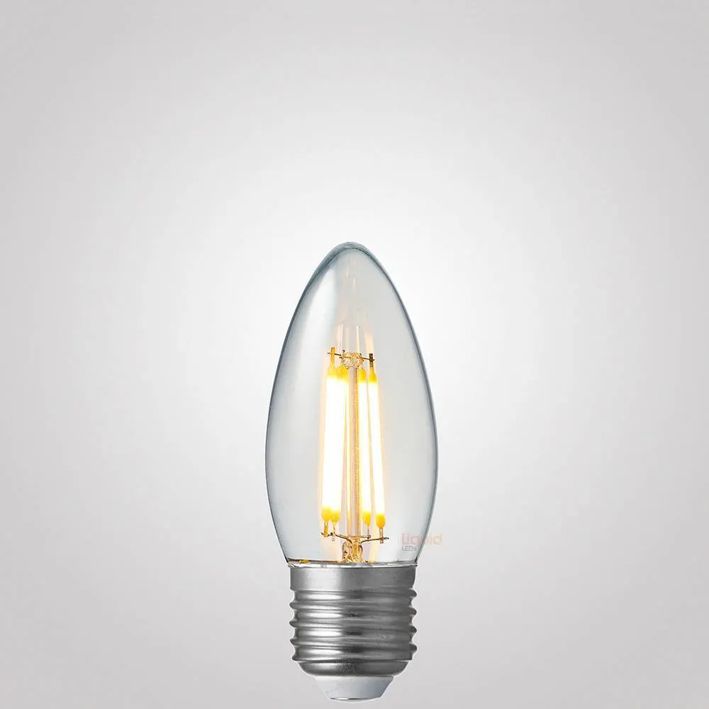 4W 12 Volt DC Candle LED Bulb E27 Clear in Warm White