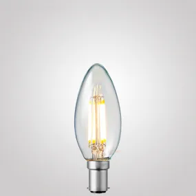 4W Candle LED Bulb B15 Clear in Warm White