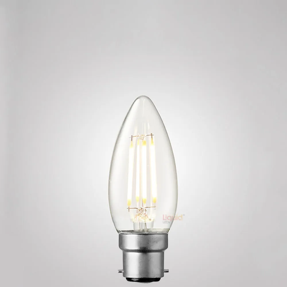 4W Candle LED Bulb B22 Clear in Warm White