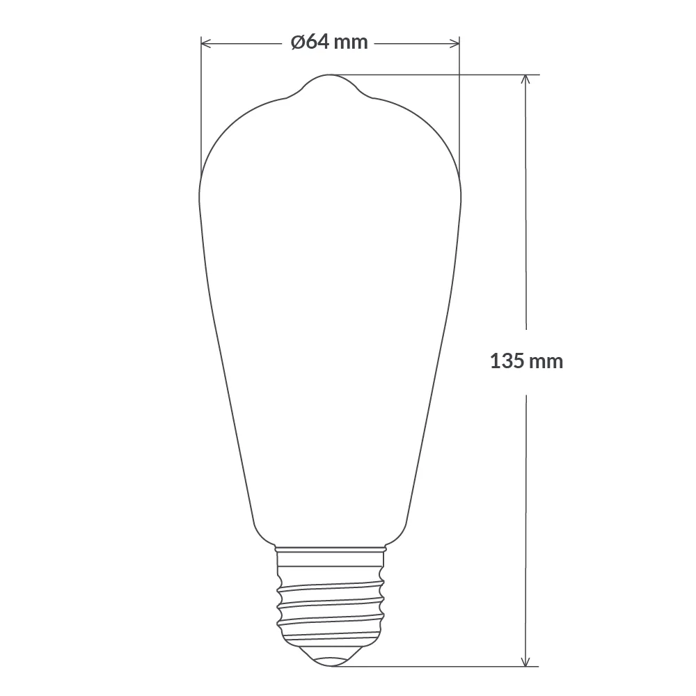 4W Edison LED Bulb E27 in Ultra Warm