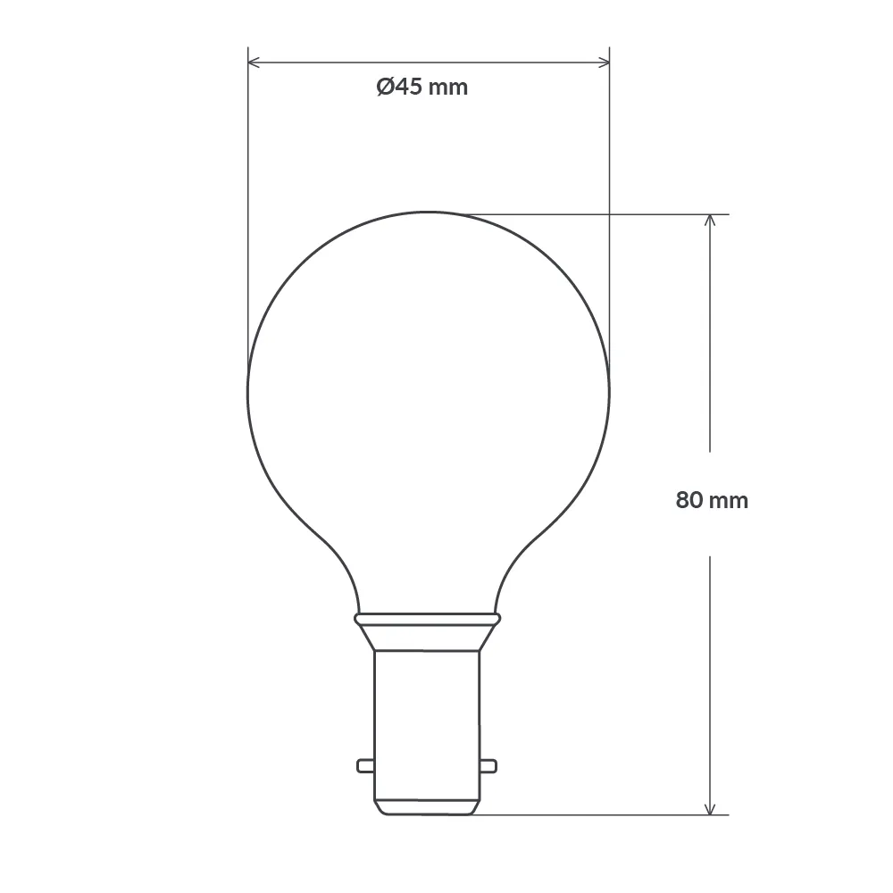 4W Fancy Round LED Bulb B15 Clear in Warm White