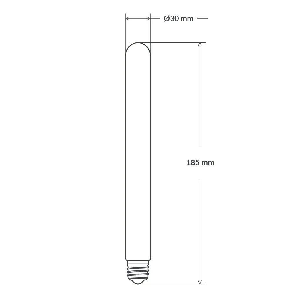 4W Medium Tube LED Bulb E27 Clear in Warm White