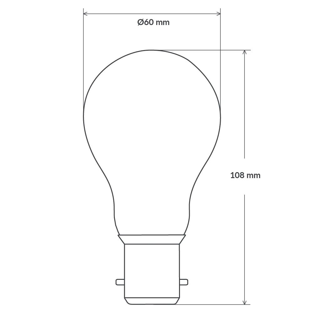 4W Quad Loop GLS LED Bulb B22 in Extra Warm