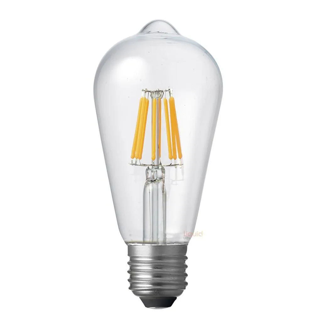 6W 12 Volt DC Edison LED Bulb E27 in Warm White