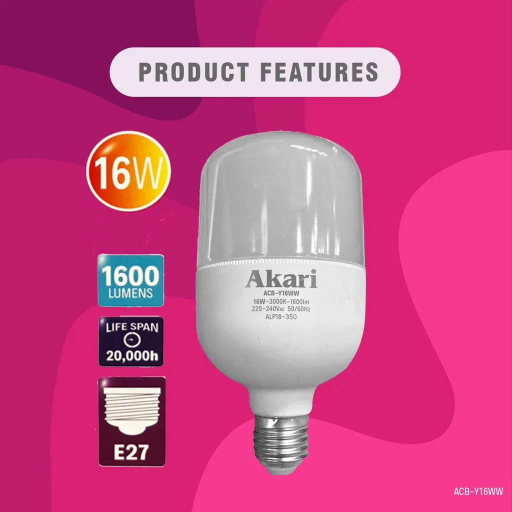 Akari LED Capsule Bulb 16 Watts - Warm White (ACB-Y16WW)