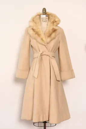 Almond Fur Collar Coat XS/S