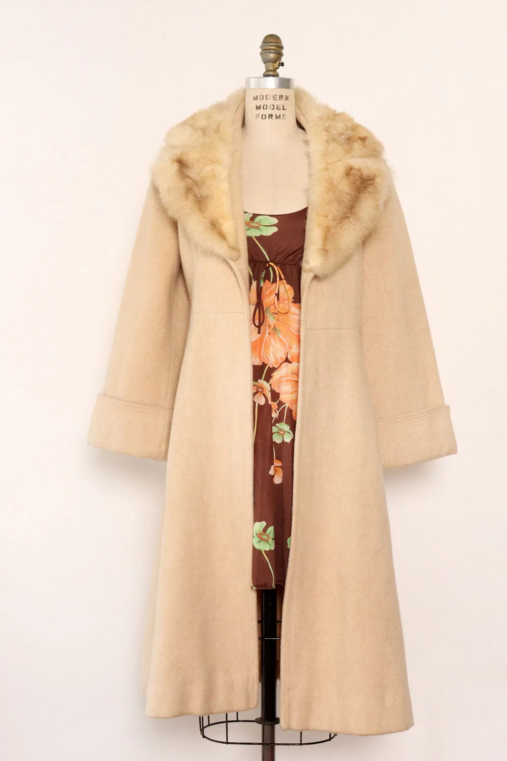 Almond Fur Collar Coat XS/S