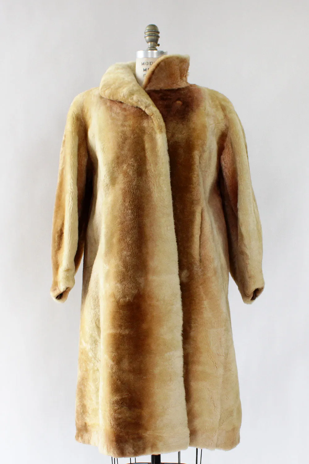 Alpine 1940s Mouton Coat M