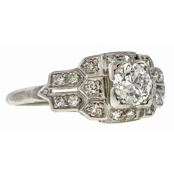 Antique Engagement Ring, Old Mine Diamond 0.62ct.