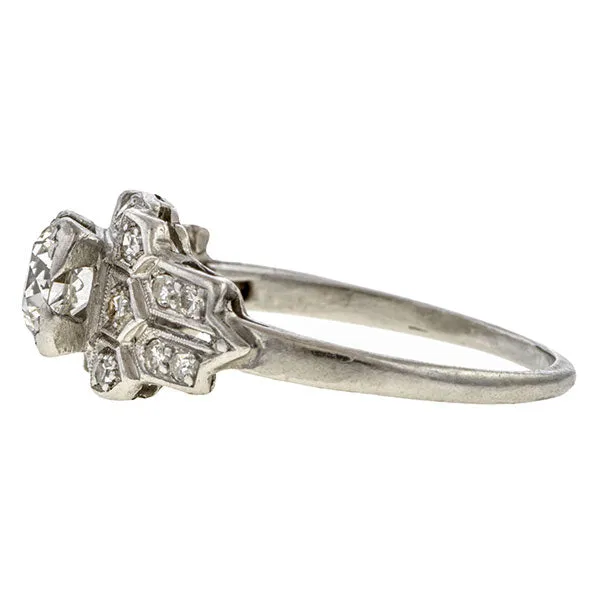 Antique Engagement Ring, Old Mine Diamond 0.62ct.