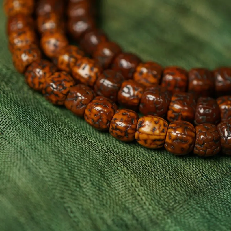 Antique Tibetan Old Rudraksha Mala