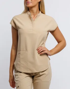 Apollo Scrub Top - Warm Sand