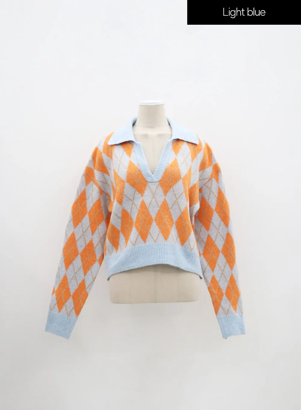 Argyle Pattern Sweater IM315