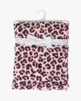 Baby Fleece Blanket - Pink Leopard