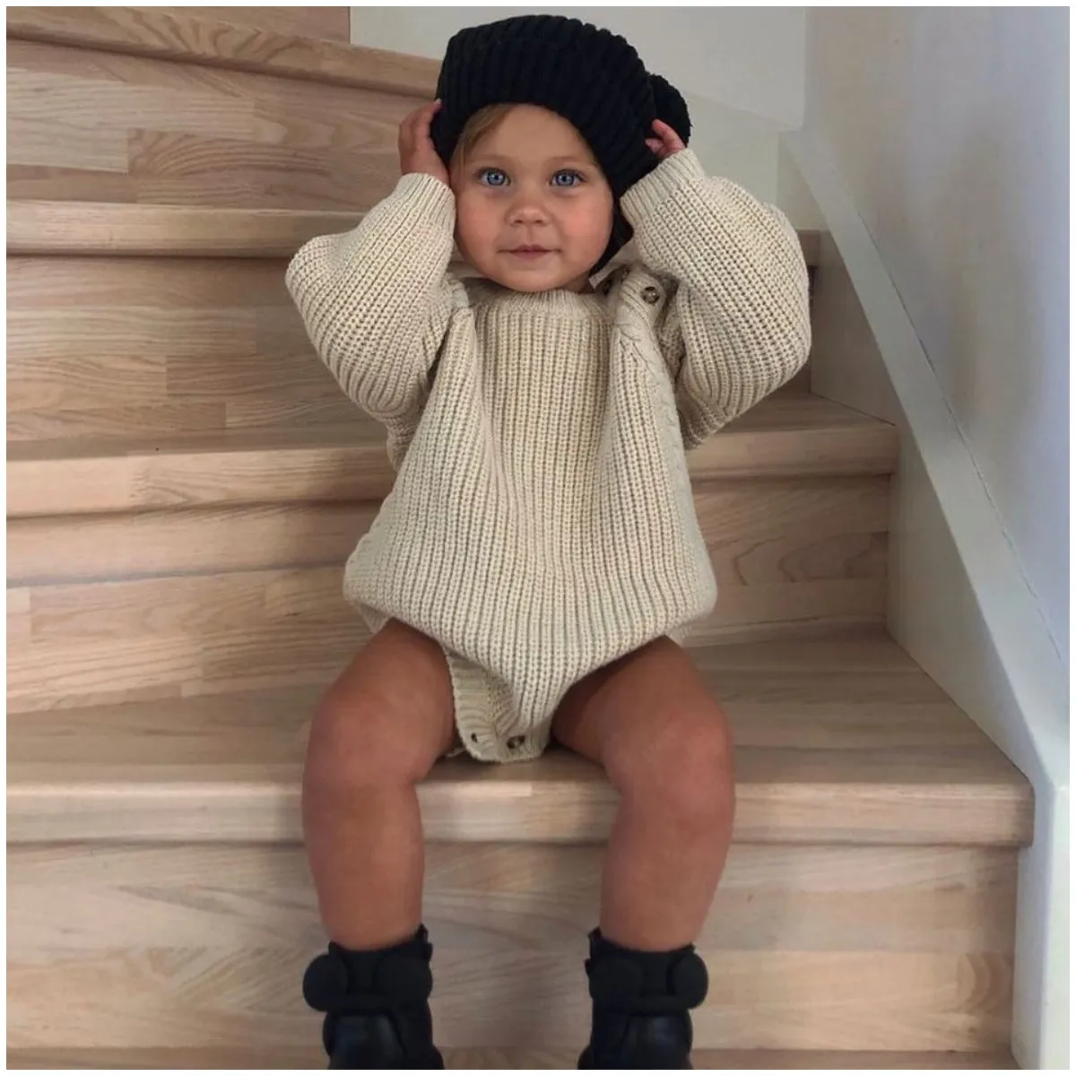 Baby Handmade Sweater Romper