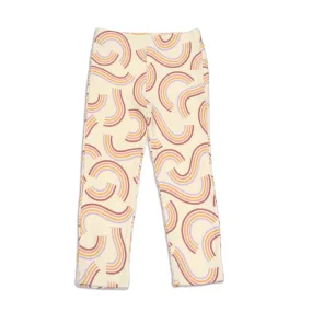 Bamboo Fleece Leggings (Rainbow Twist Print)