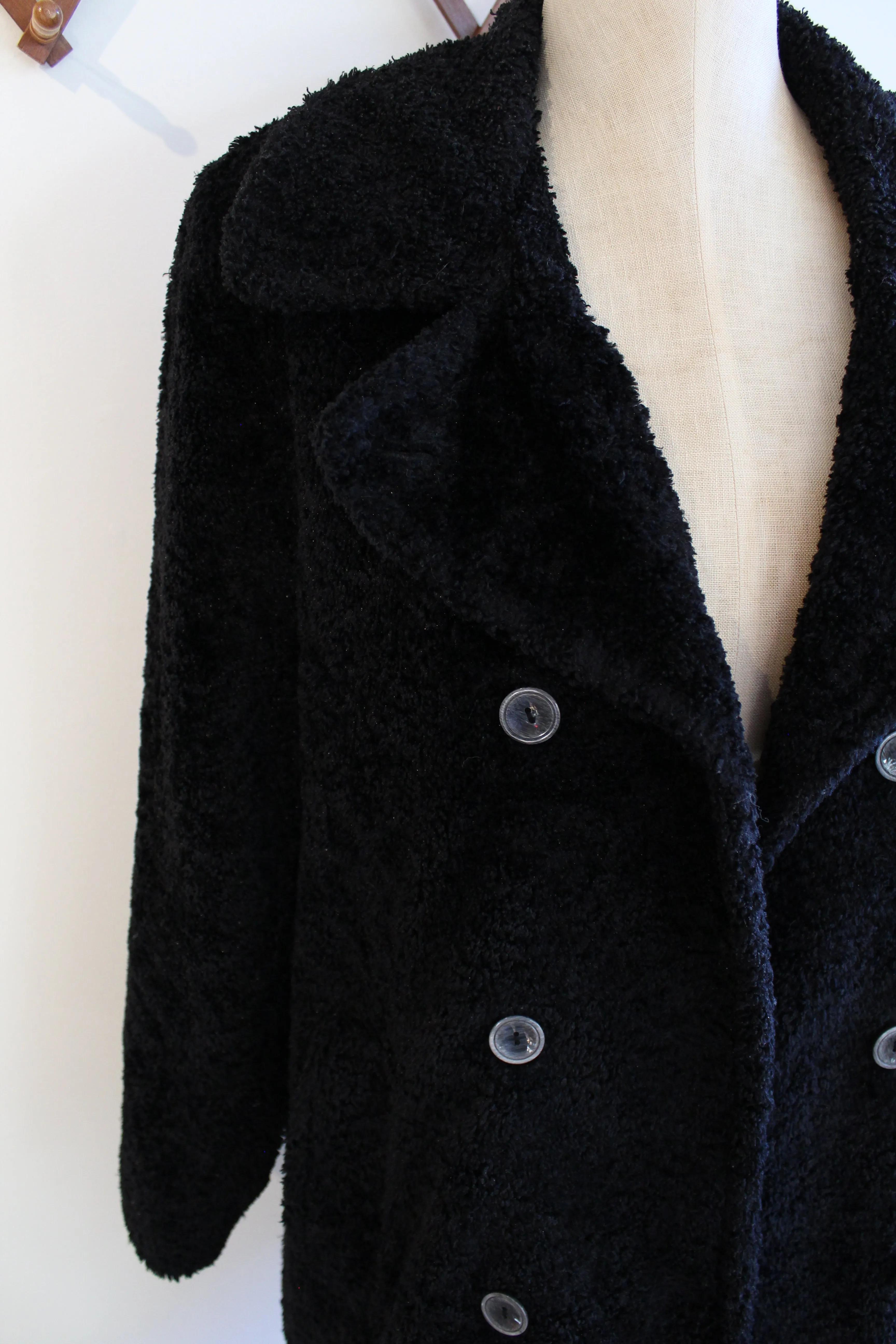 Black Teddy Pea Coat