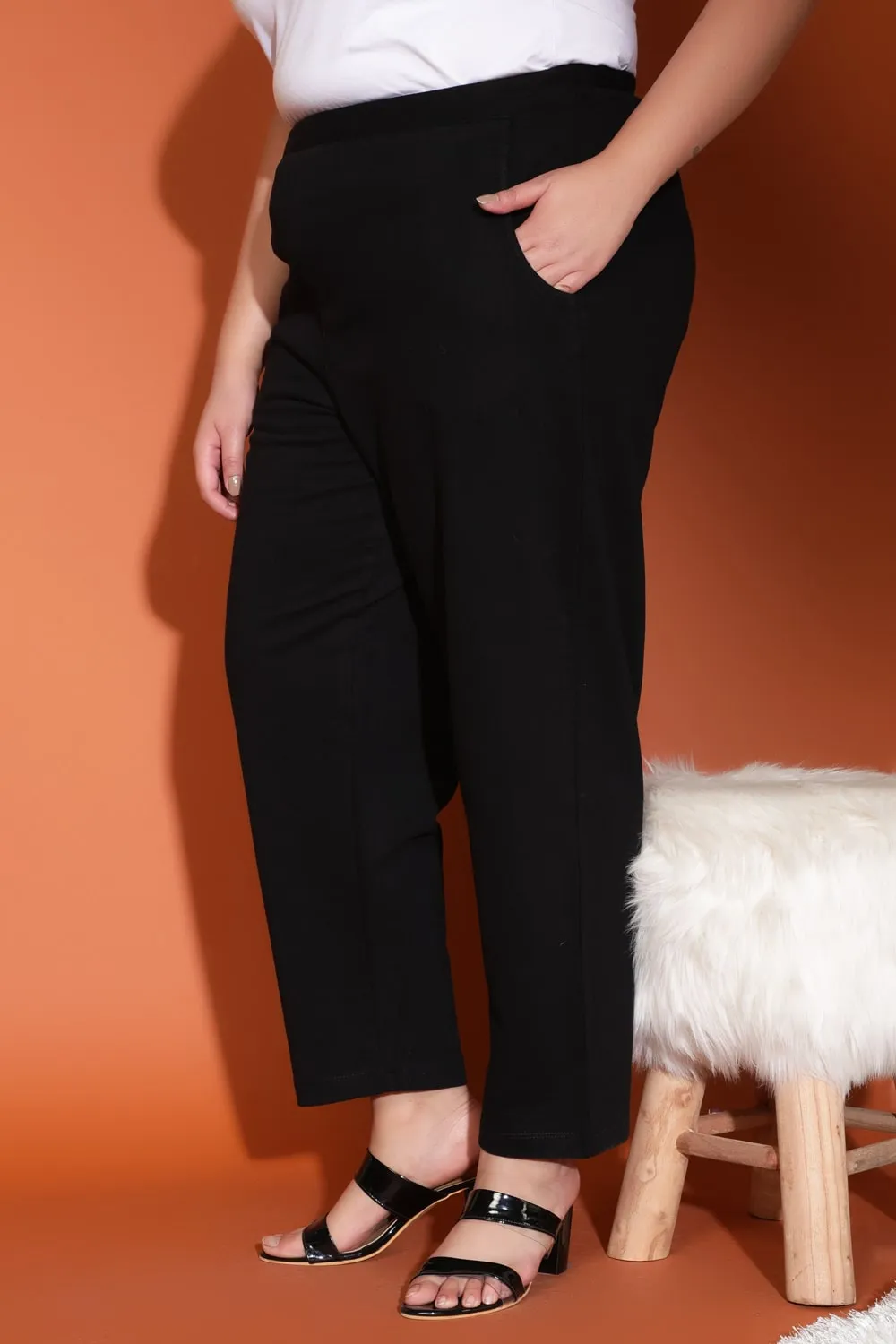 Black Warm Winter Fleece Pants