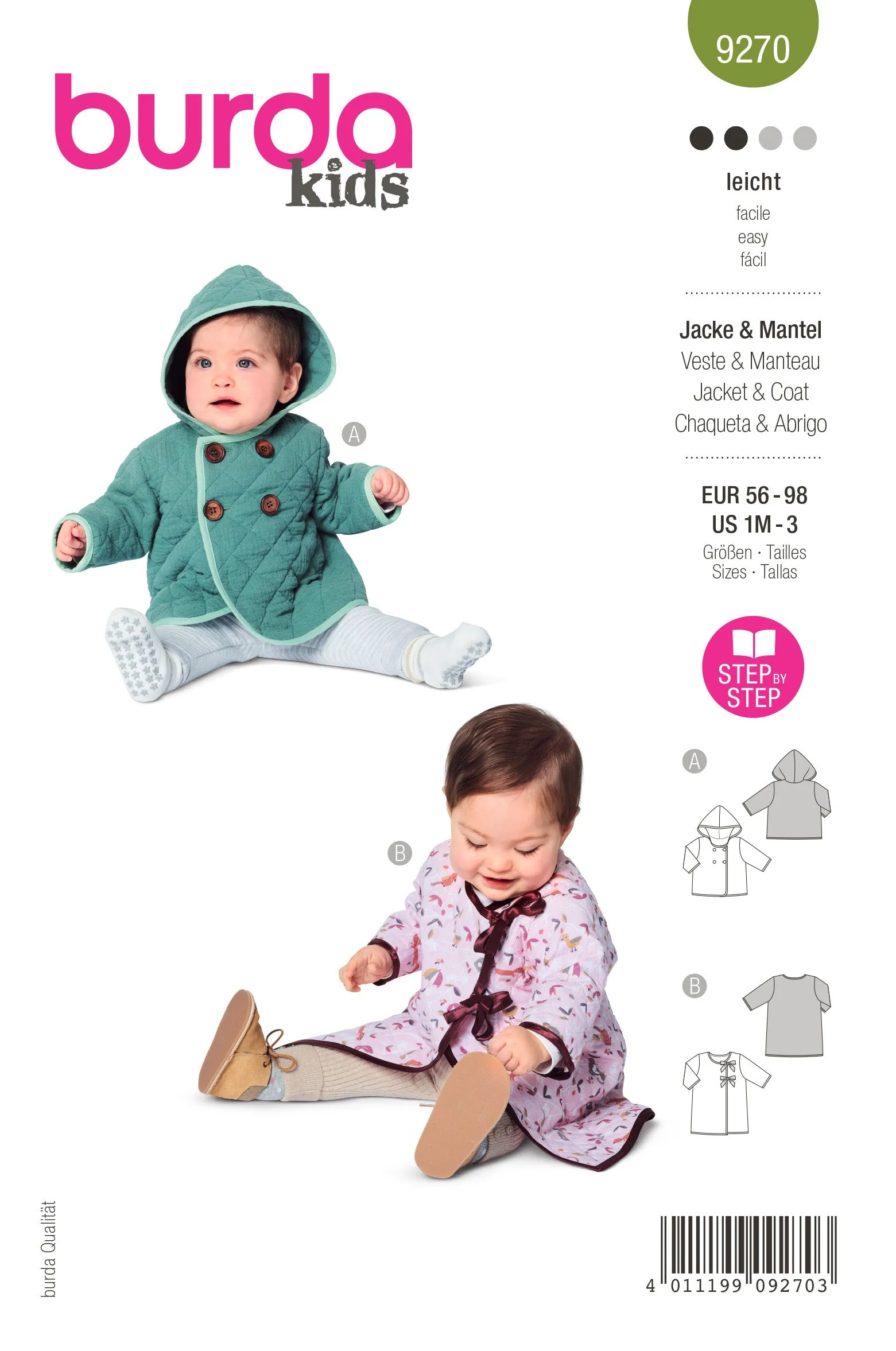 Burda Baby/Child Jacket and Coat 9270