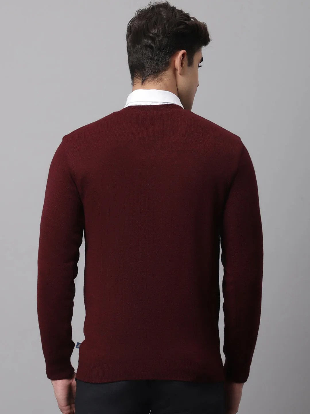 Cantabil  Men Maroon Sweater