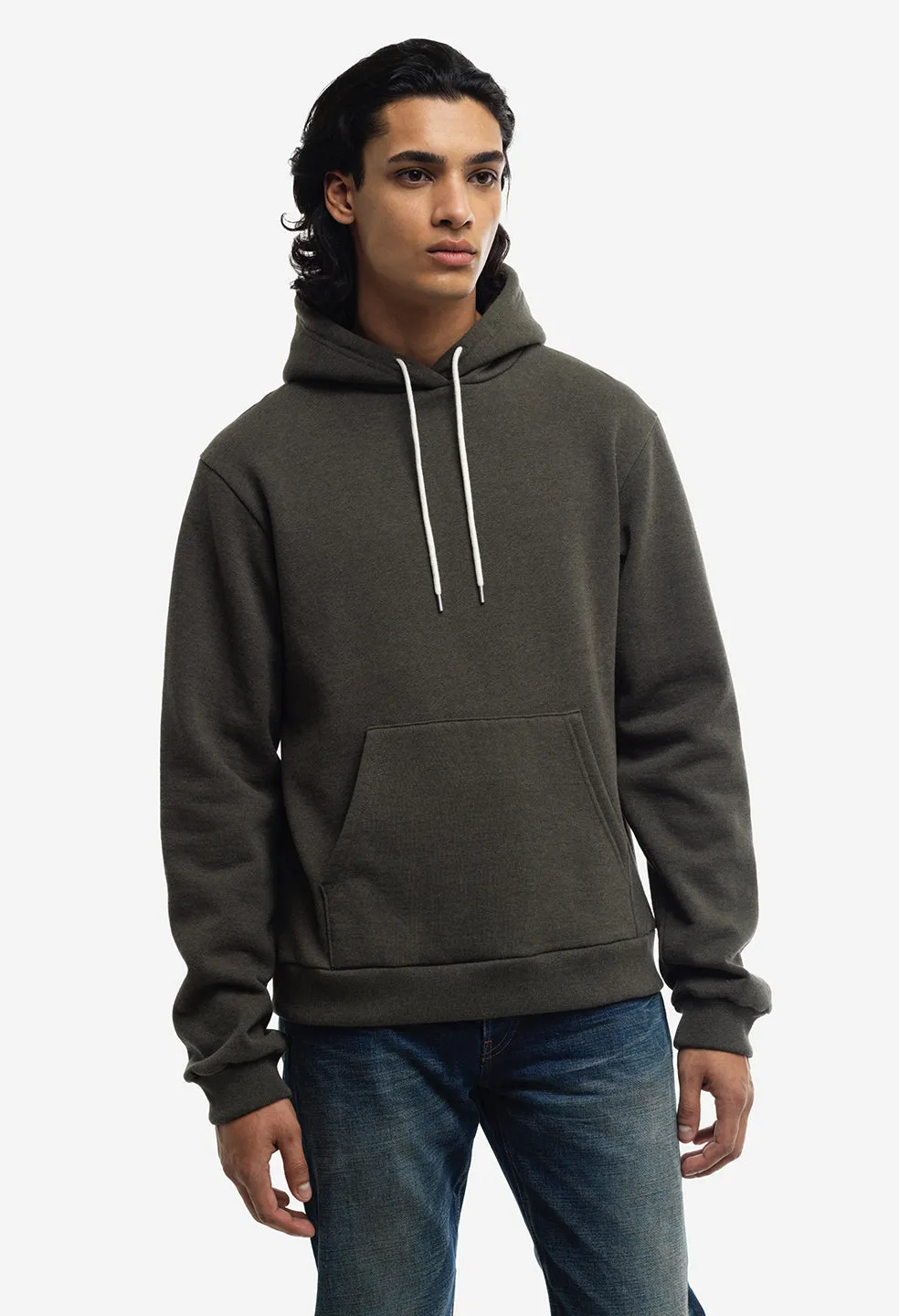 Cashmere Fleece Beach Hoodie / Heather Olive