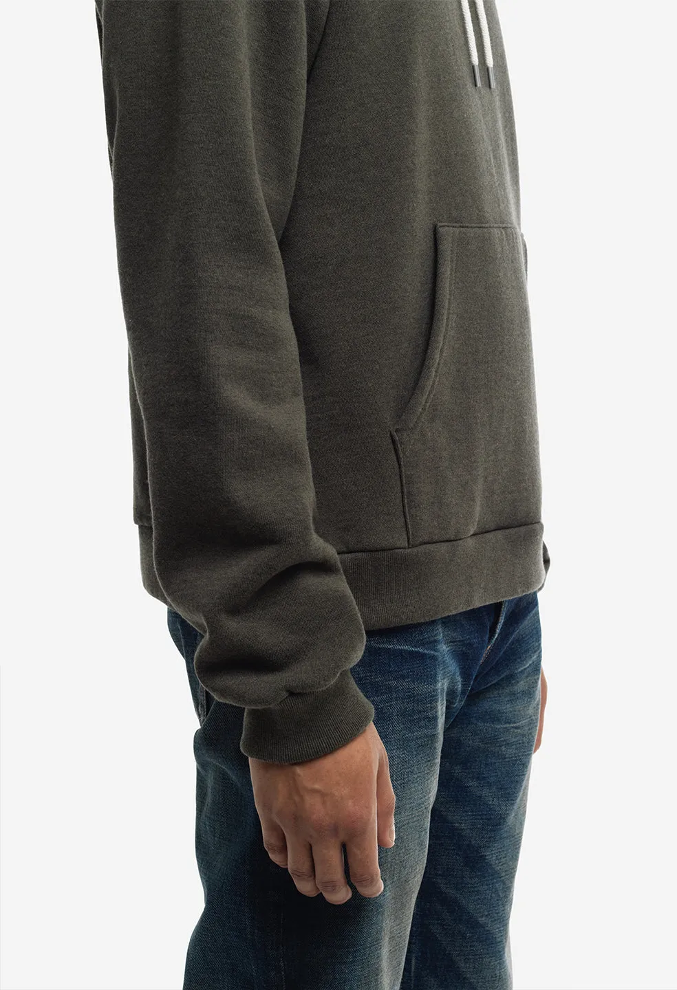 Cashmere Fleece Beach Hoodie / Heather Olive