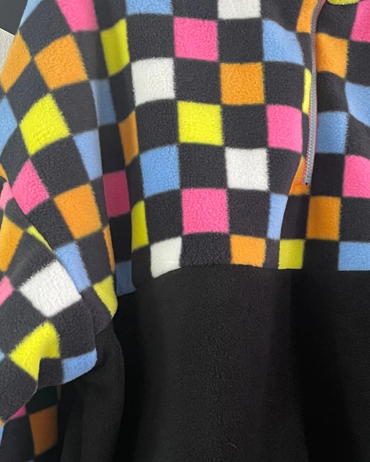 Checkerboard Zip Fleece Adult