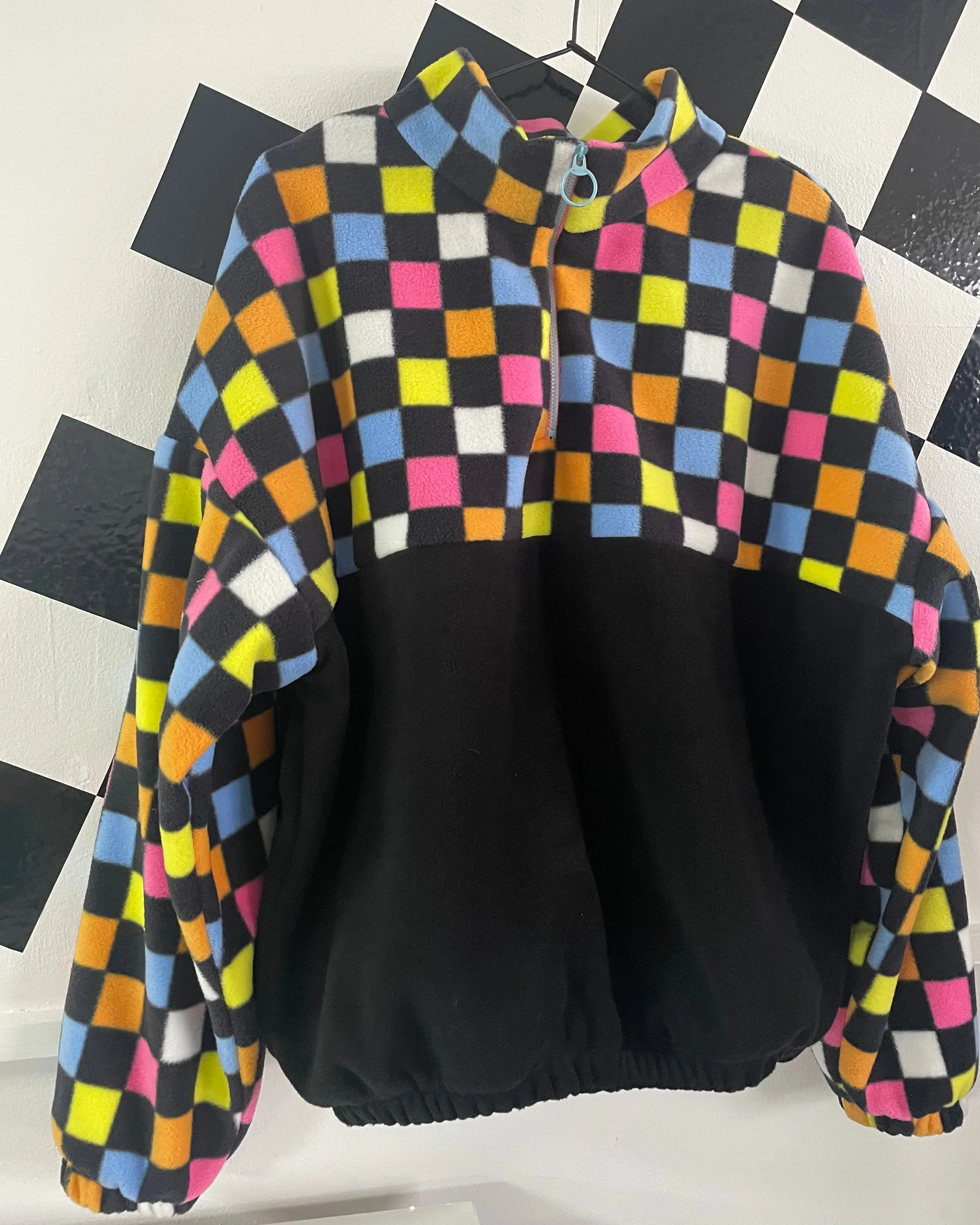 Checkerboard Zip Fleece Adult