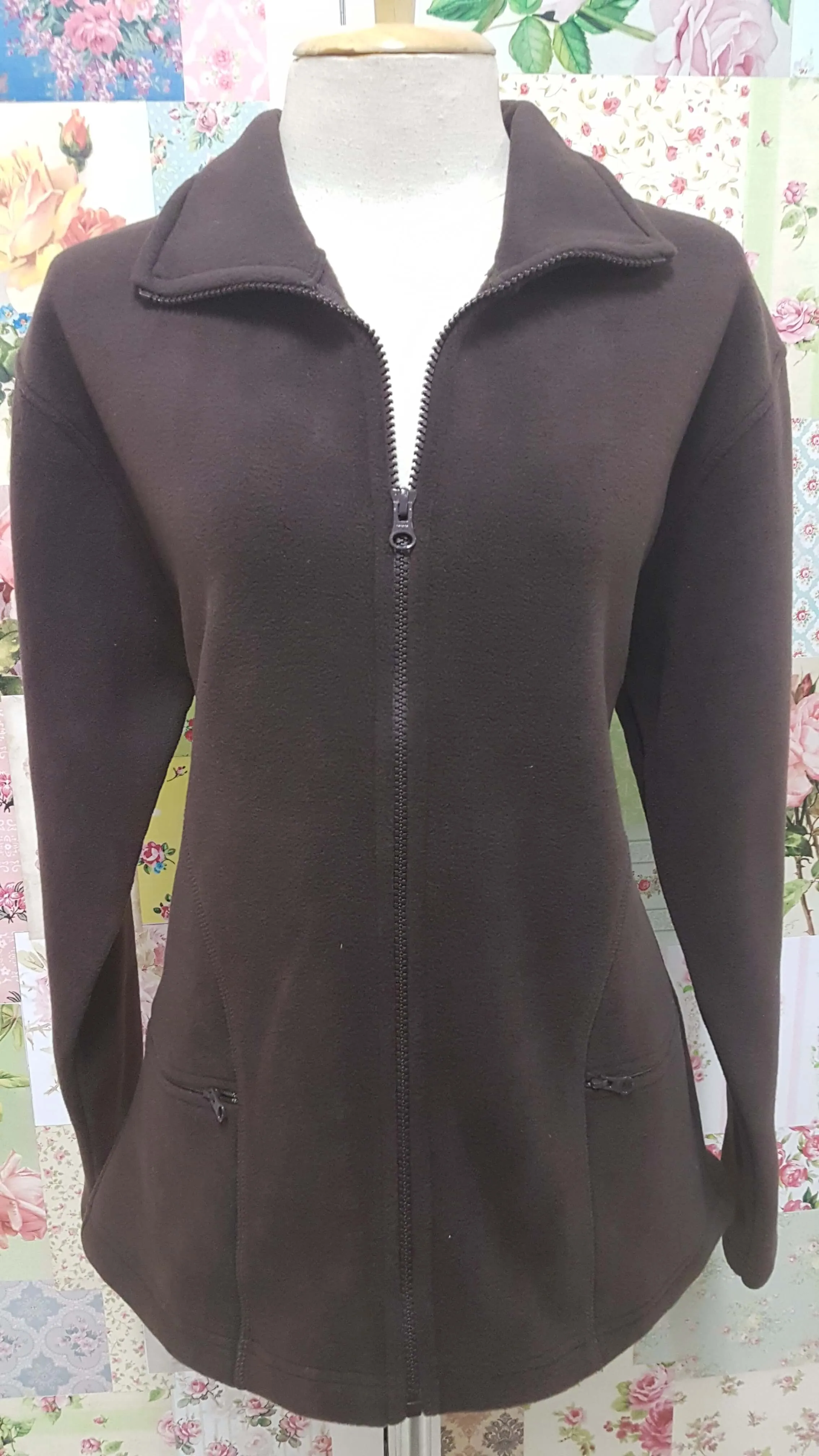 Chocolate Brown Fleece Jacket VC028