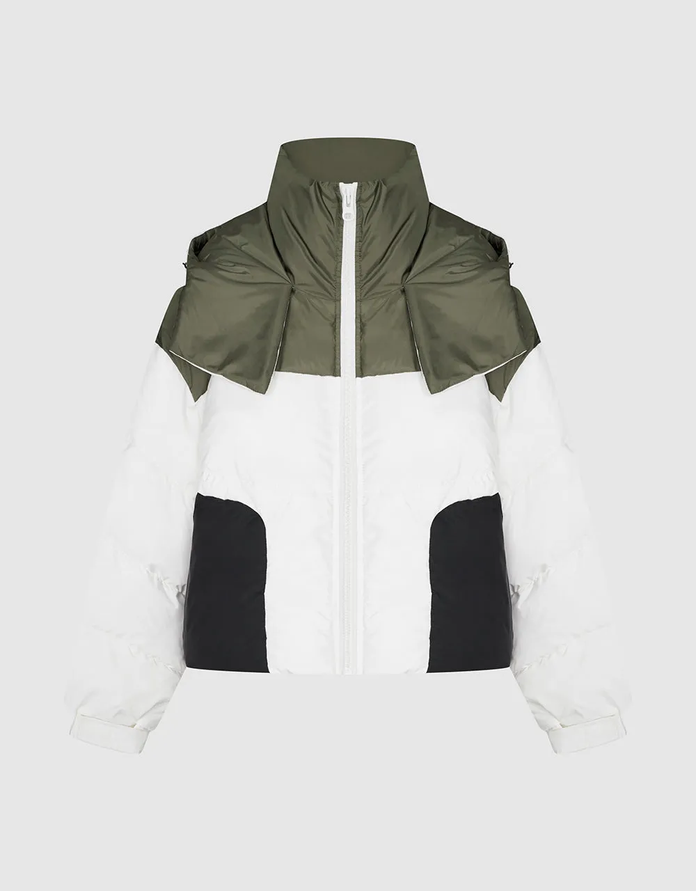 Colorblocks Hooded Padded Coat