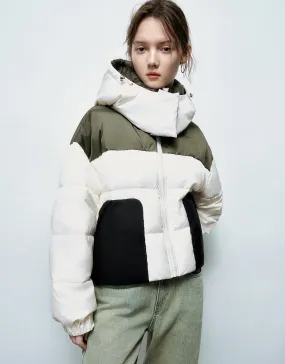 Colorblocks Hooded Padded Coat