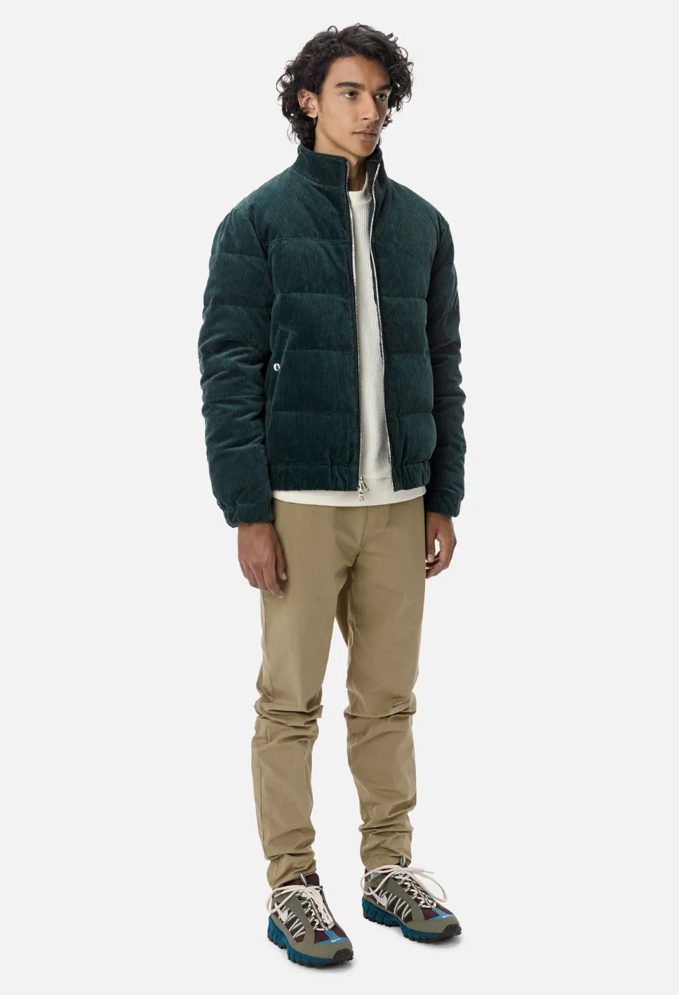 Corduroy Down Jacket / Teal