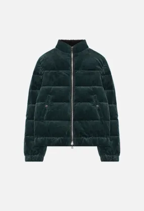 Corduroy Down Jacket / Teal